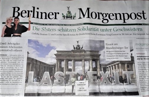 Titelblatt der Berliner Morgenpost vom 15.5.2019